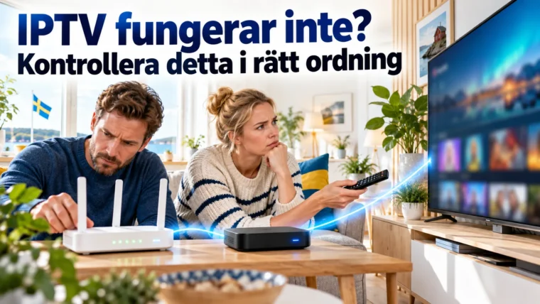 IPTV fungerar inte? Kontrollera detta i rätt ordning