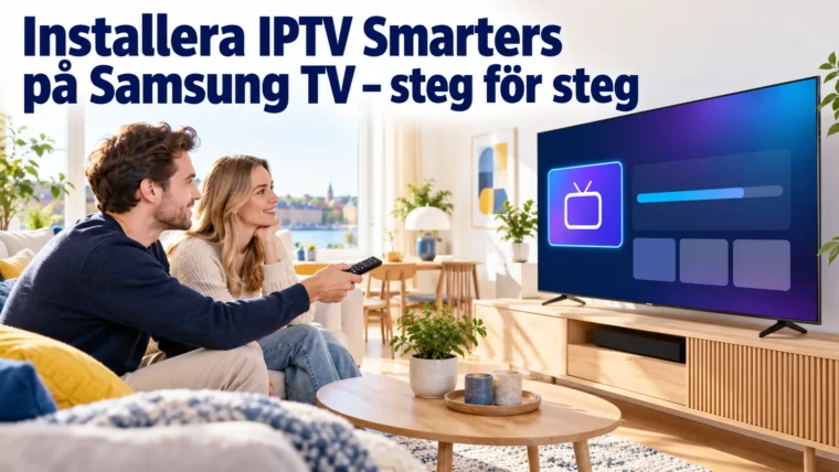 Installera IPTV Smarters på Samsung TV – steg för steg